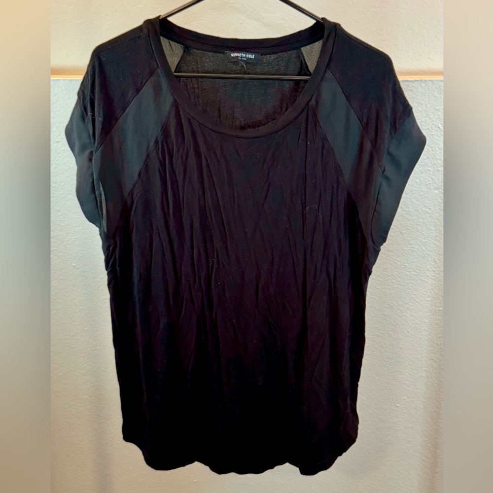 Kenneth Cole New York Black Short Sleeve Top